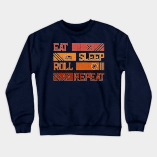 Eat Sleep Roll Repeat d20 Dice RPG Nerdy Roleplaying Game Crewneck Sweatshirt